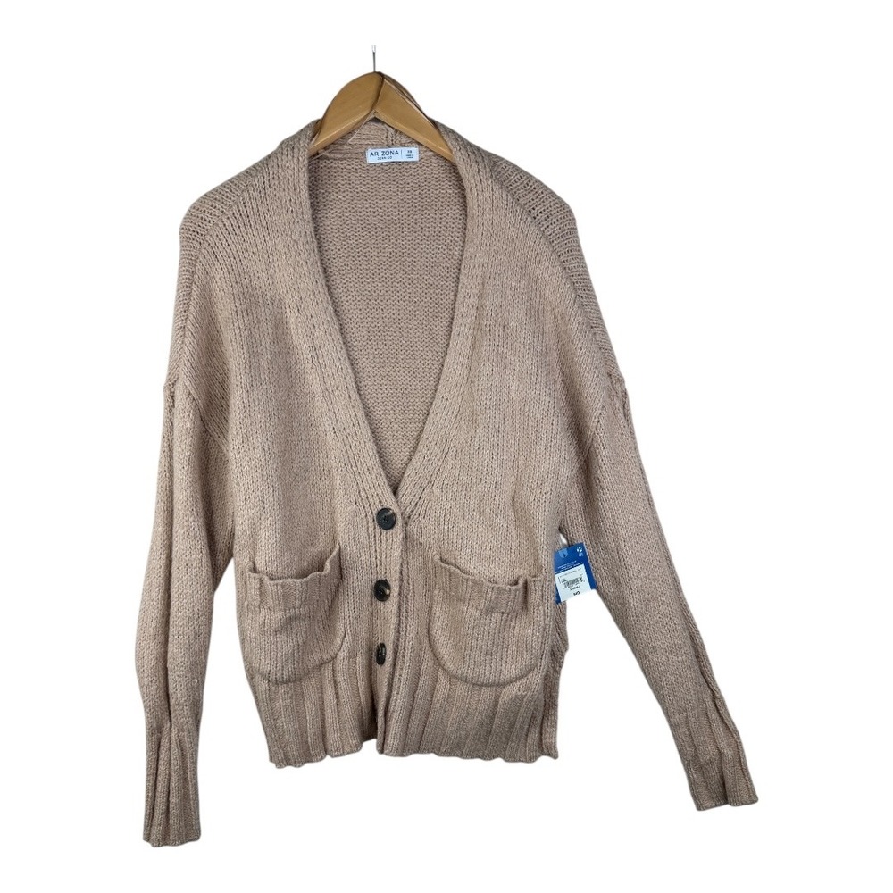 New‎ Arizona Knitted Button Cardigan size XS Beige Caramel